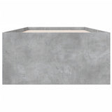 Cadre de lit sans matelas gris béton 75x190 cm