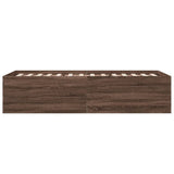 Cadre de lit sans matelas chêne marron 75x190 cm