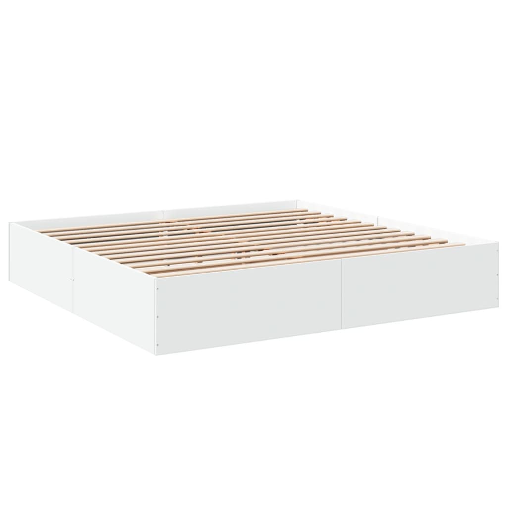 Bed frame without mattress white 200x200 cm