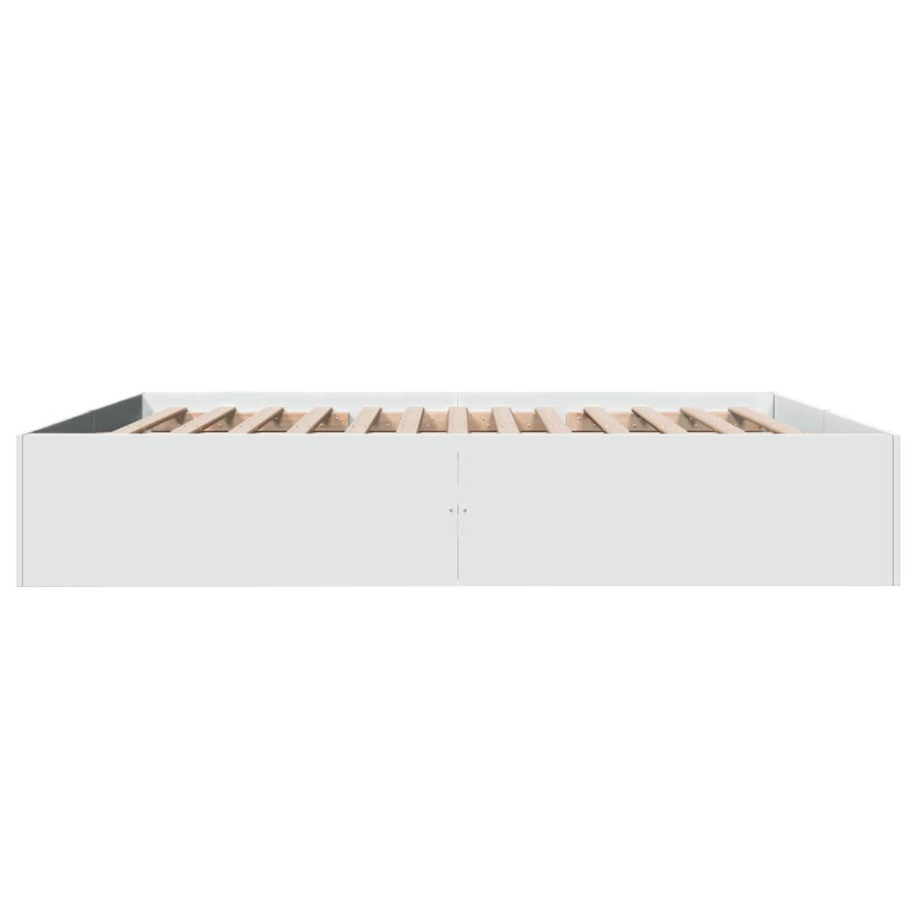 Bed frame without mattress white 200x200 cm