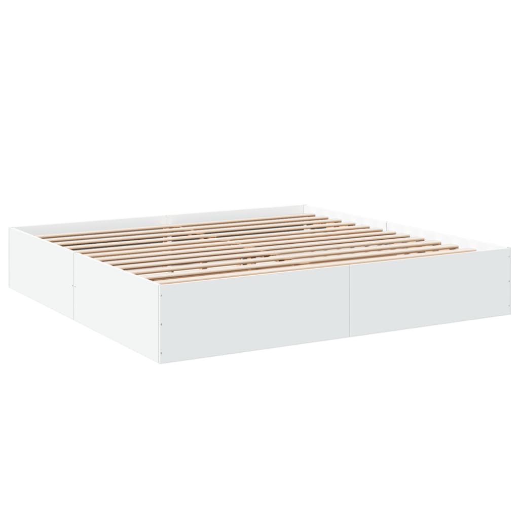 Bed frame without mattress white 200x200 cm