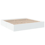 Bed frame without mattress white 200x200 cm