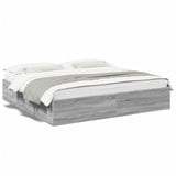 Cadre de lit sans matelas sonoma gris 180x200 cm