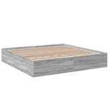 Cadre de lit sans matelas sonoma gris 180x200 cm