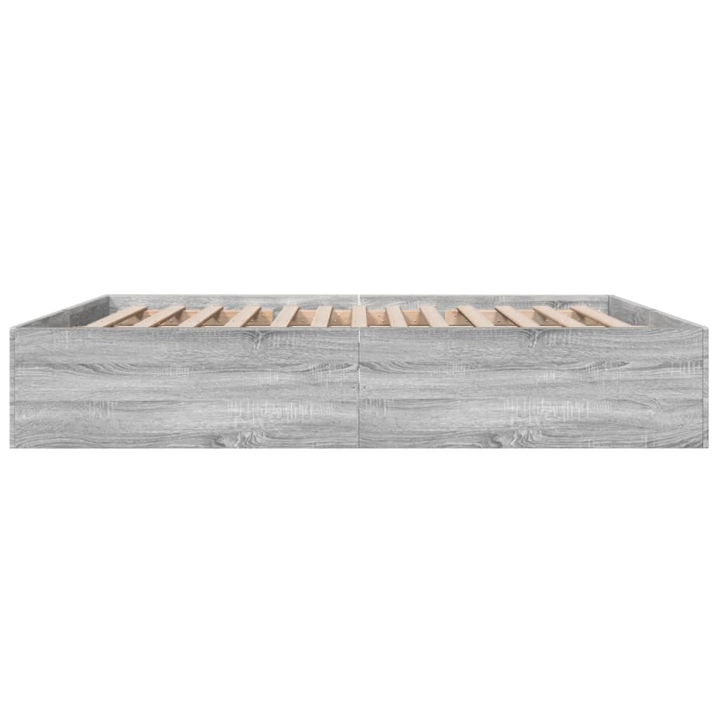 Cadre de lit sans matelas sonoma gris 180x200 cm