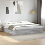 Cadre de lit sans matelas sonoma gris 180x200 cm