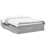 Cadre de lit sans matelas sonoma gris 160x200 cm