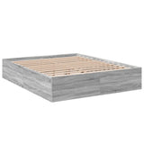 Cadre de lit sans matelas sonoma gris 160x200 cm