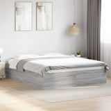 Cadre de lit sans matelas sonoma gris 160x200 cm