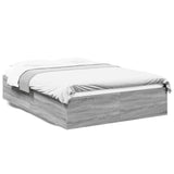 Cadre de lit sans matelas sonoma gris 150x200 cm