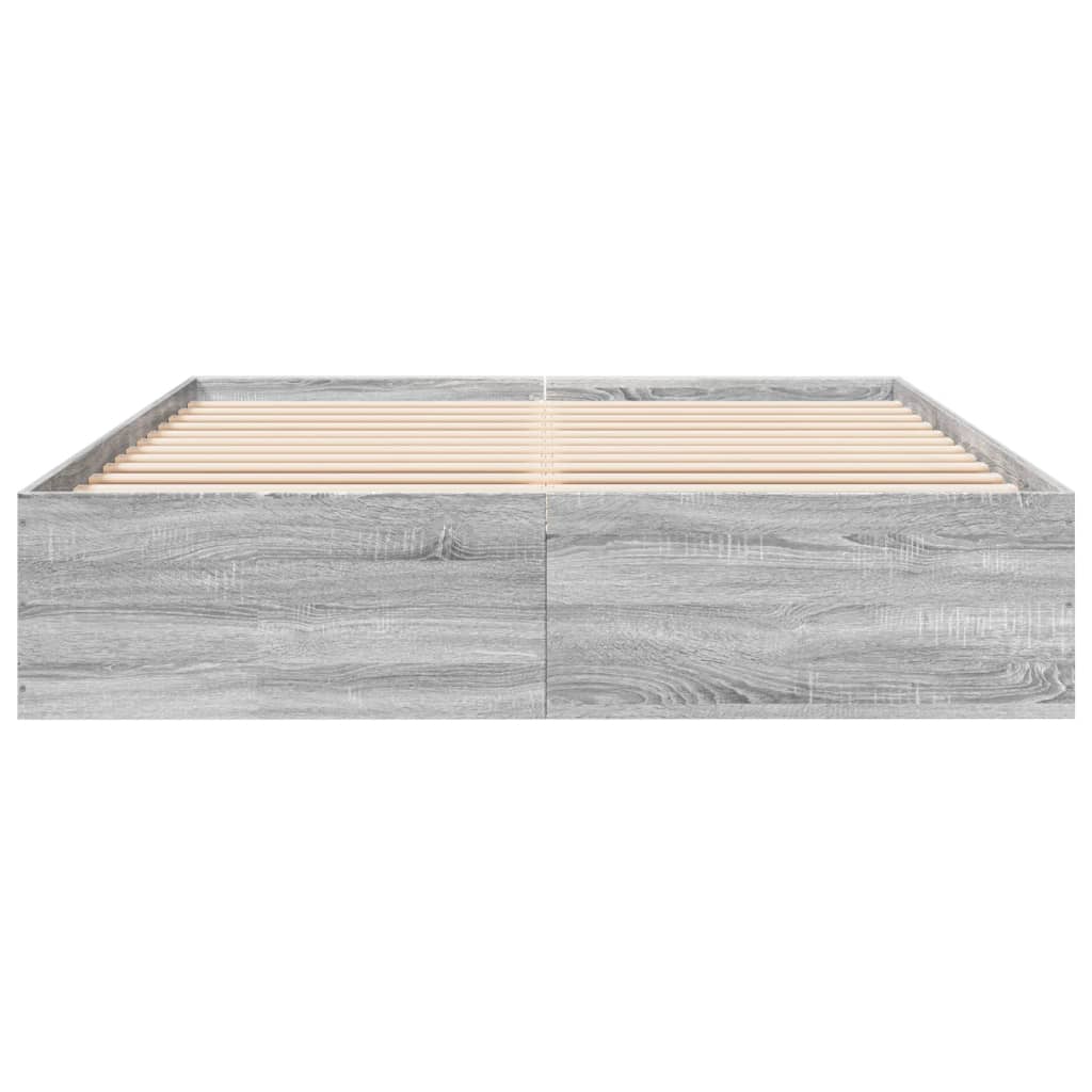 Cadre de lit sans matelas sonoma gris 150x200 cm