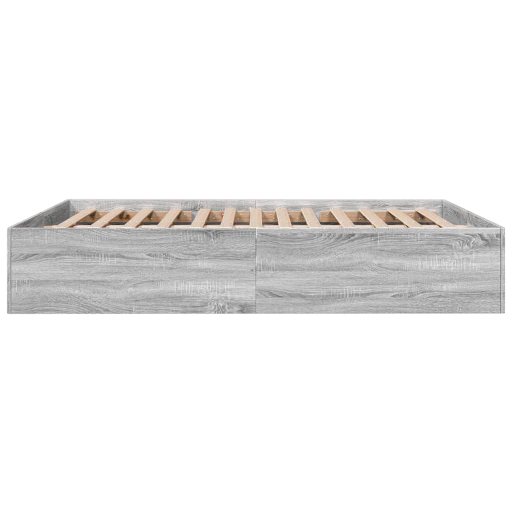 Cadre de lit sans matelas sonoma gris 150x200 cm