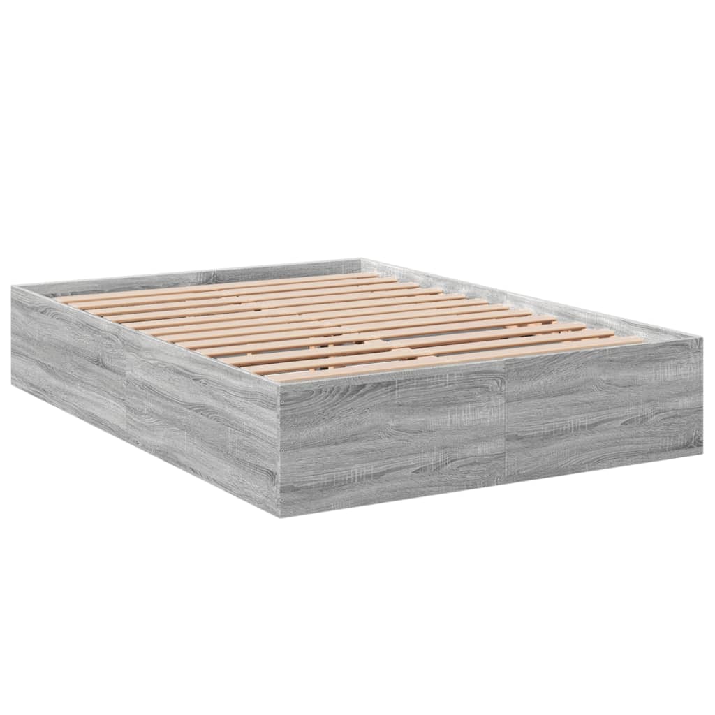 Cadre de lit sans matelas sonoma gris 140x200 cm