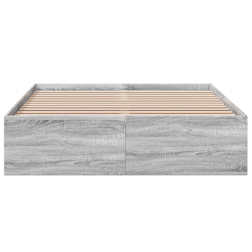 Cadre de lit sans matelas sonoma gris 140x200 cm