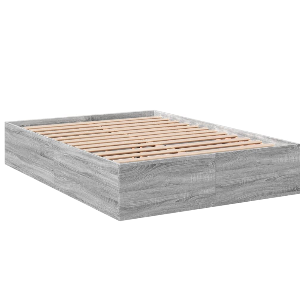 Cadre de lit sans matelas sonoma gris 140x200 cm