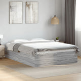 Cadre de lit sans matelas sonoma gris 140x200 cm