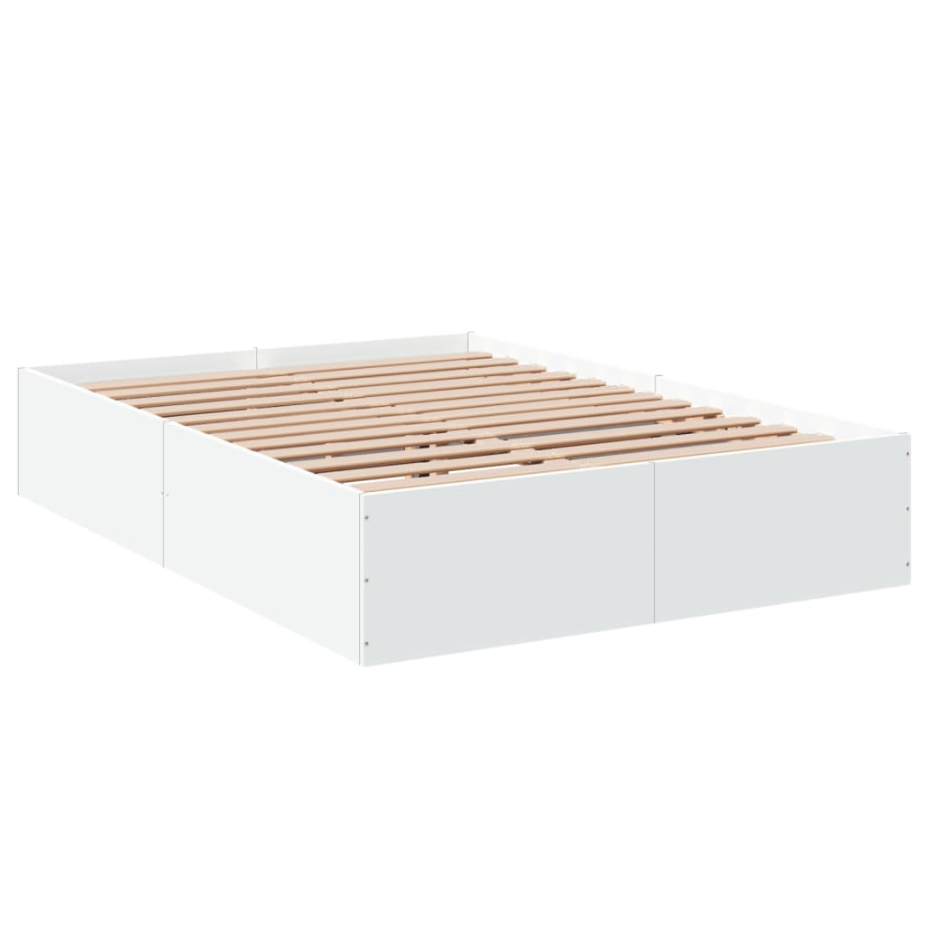 Cadre de lit sans matelas blanc 120x200 cm