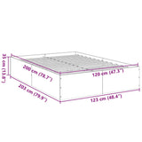 Cadre de lit sans matelas sonoma gris 120x200 cm