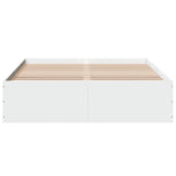 Cadre de lit sans matelas blanc 140x190 cm