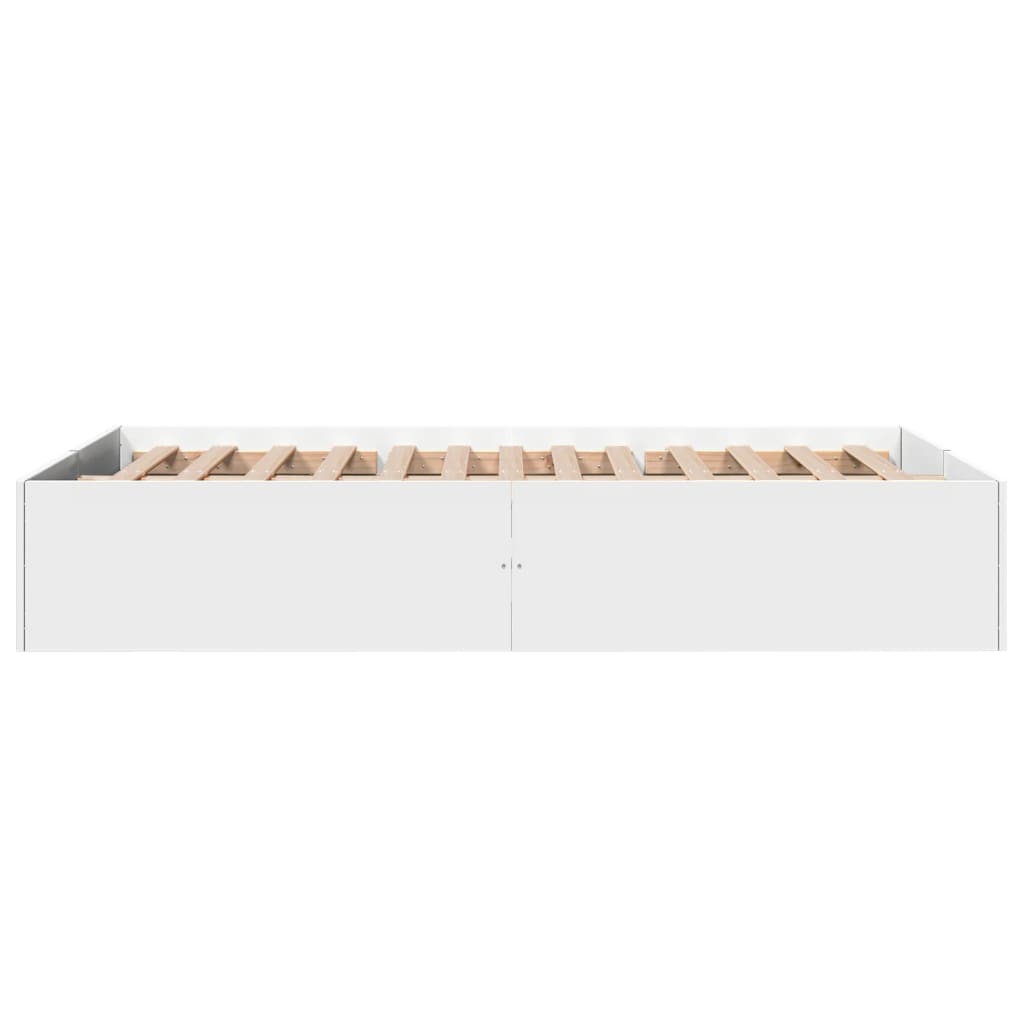 Cadre de lit sans matelas blanc 140x190 cm