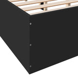 Cadre de lit sans matelas noir 140x190 cm