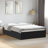 Cadre de lit sans matelas noir 140x190 cm