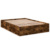 Cadre de lit sans matelas chêne fumé 140x190 cm