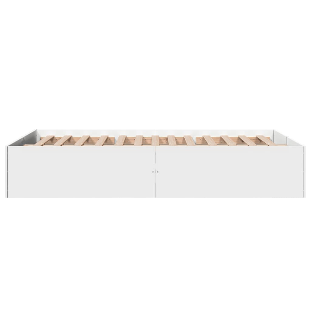 Cadre de lit sans matelas blanc 135x190 cm