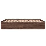 Cadre de lit sans matelas chêne marron 135x190 cm