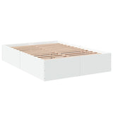 Cadre de lit sans matelas blanc 120x190 cm