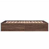 Cadre de lit sans matelas chêne marron 120x190 cm