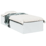 Cadre de lit sans matelas blanc 100x200 cm