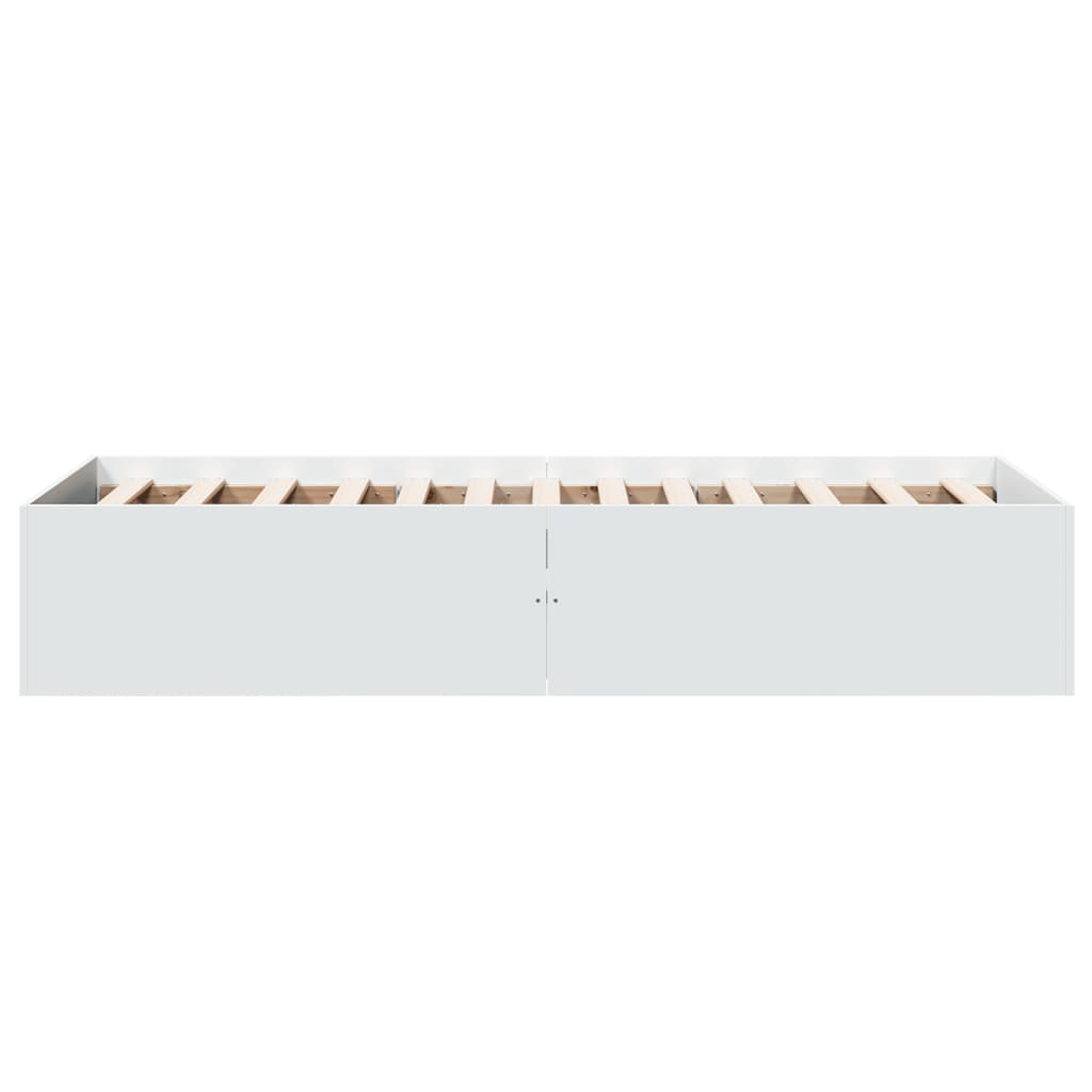 Cadre de lit sans matelas blanc 100x200 cm