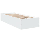 Cadre de lit sans matelas blanc 100x200 cm