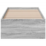 Cadre de lit sans matelas sonoma gris 100x200 cm