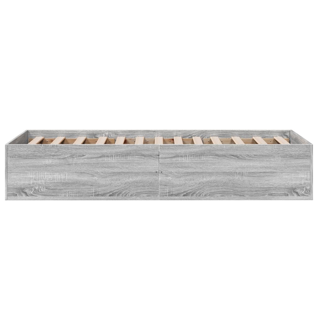 Cadre de lit sans matelas sonoma gris 100x200 cm