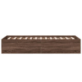 Cadre de lit sans matelas chêne marron 100x200 cm