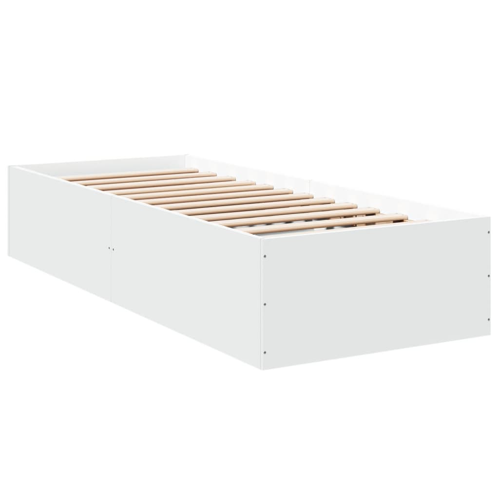 Bed frame without mattress white 90x200 cm