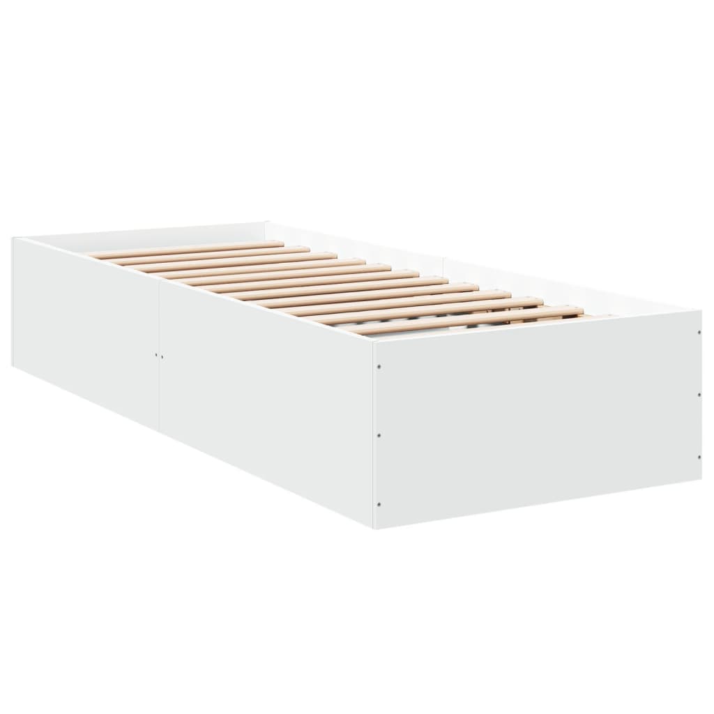 Bed frame without mattress white 90x200 cm