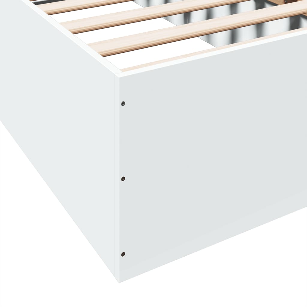 Bed frame without mattress white 90x200 cm