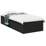 Cadre de lit sans matelas noir 90x200 cm