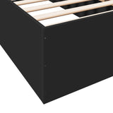 Cadre de lit sans matelas noir 90x200 cm