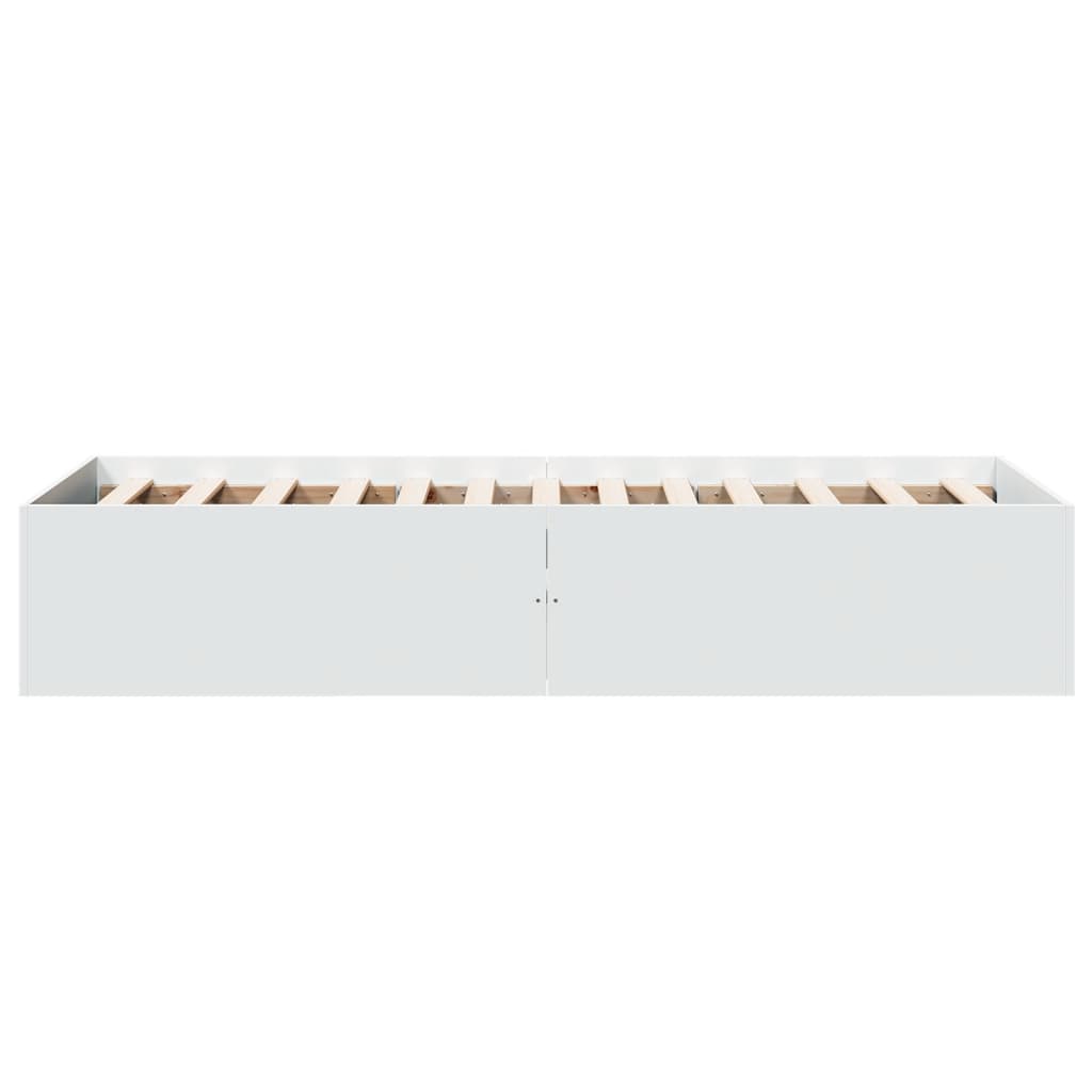 Cadre de lit sans matelas blanc 90x190 cm