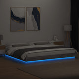 Cadre de lit et lumières LED sans matelas sonoma gris 180x200cm