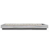 Cadre de lit et lumières LED sans matelas sonoma gris 90x200 cm