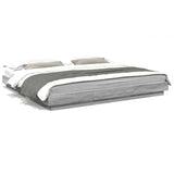 Cadre de lit sans matelas sonoma gris 180x200 cm