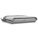 Cadre de lit sans matelas sonoma gris 160x200 cm