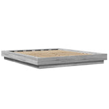 Cadre de lit sans matelas sonoma gris 160x200 cm