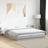 Cadre de lit sans matelas sonoma gris 160x200 cm