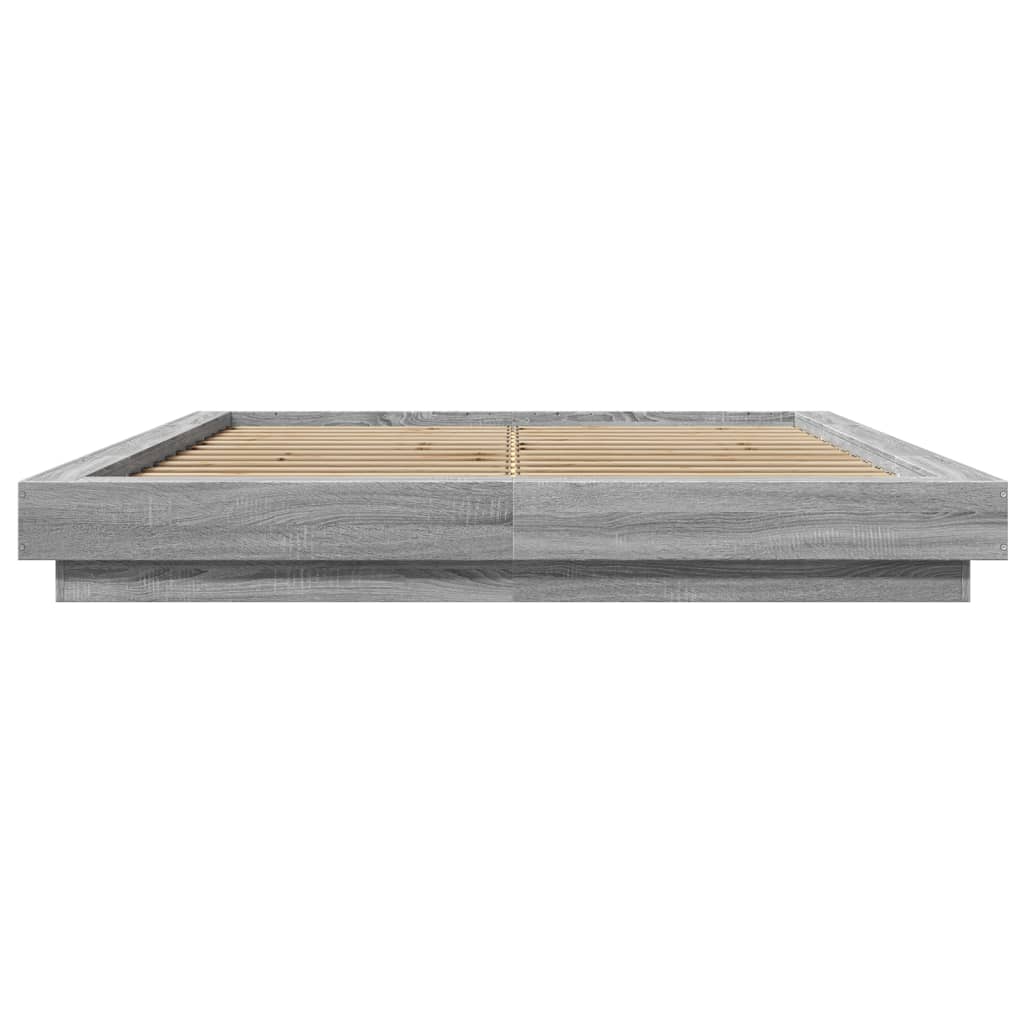 Cadre de lit sans matelas sonoma gris 150x200 cm